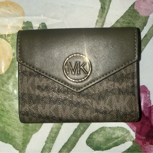 Michael Kors Handbags - Michael Kors Olive and Brown Wallet